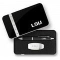 Gift Set - Carbon Fibre Pen & Money Clip